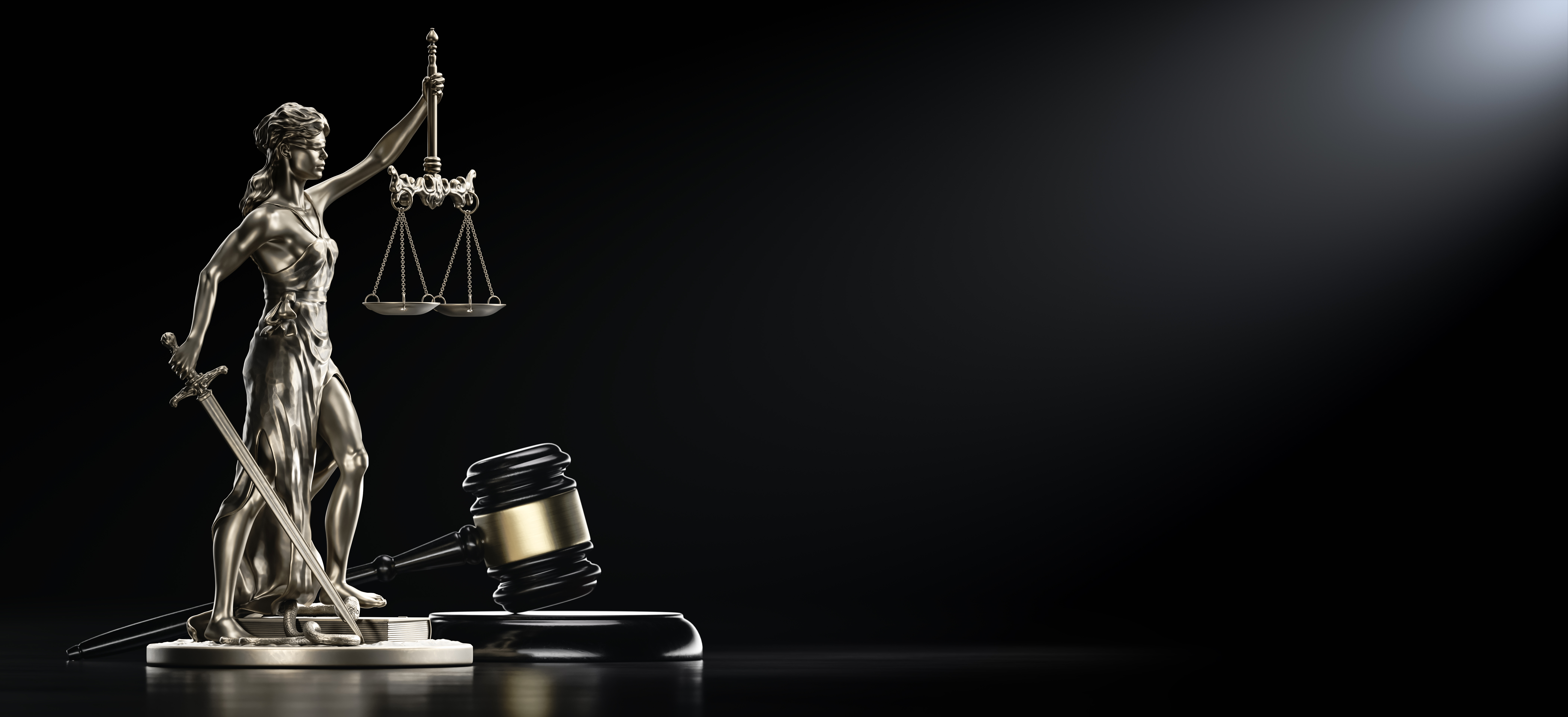 Obraz przedstawia temidę na czarnym tle - Radca prawny – Joanna Kosmalska-Ratajczak, Leszno